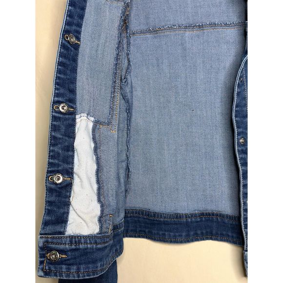 Women’s P.S. by Aéropostale, Embroidered Jean Jacket, 14 Blue - Picture 4 of 16